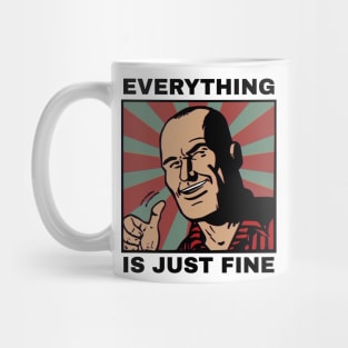 Everything is Just Fine Comic Pop Art Dad Mug